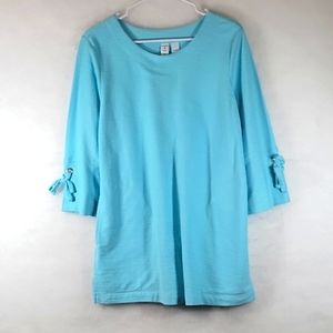 Threehearts 3/4 Sleeve Go Anywhere Pullover Size M